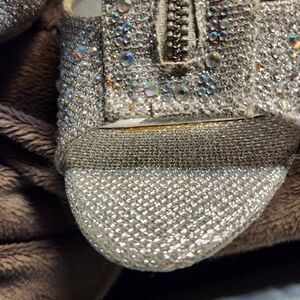 A182 silver slippers heels